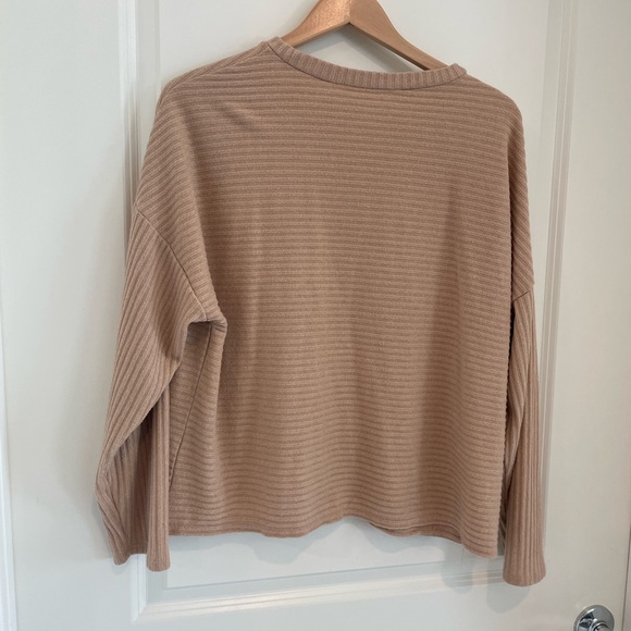 Tan Ribbed Work Sweater - Picture 2 of 2